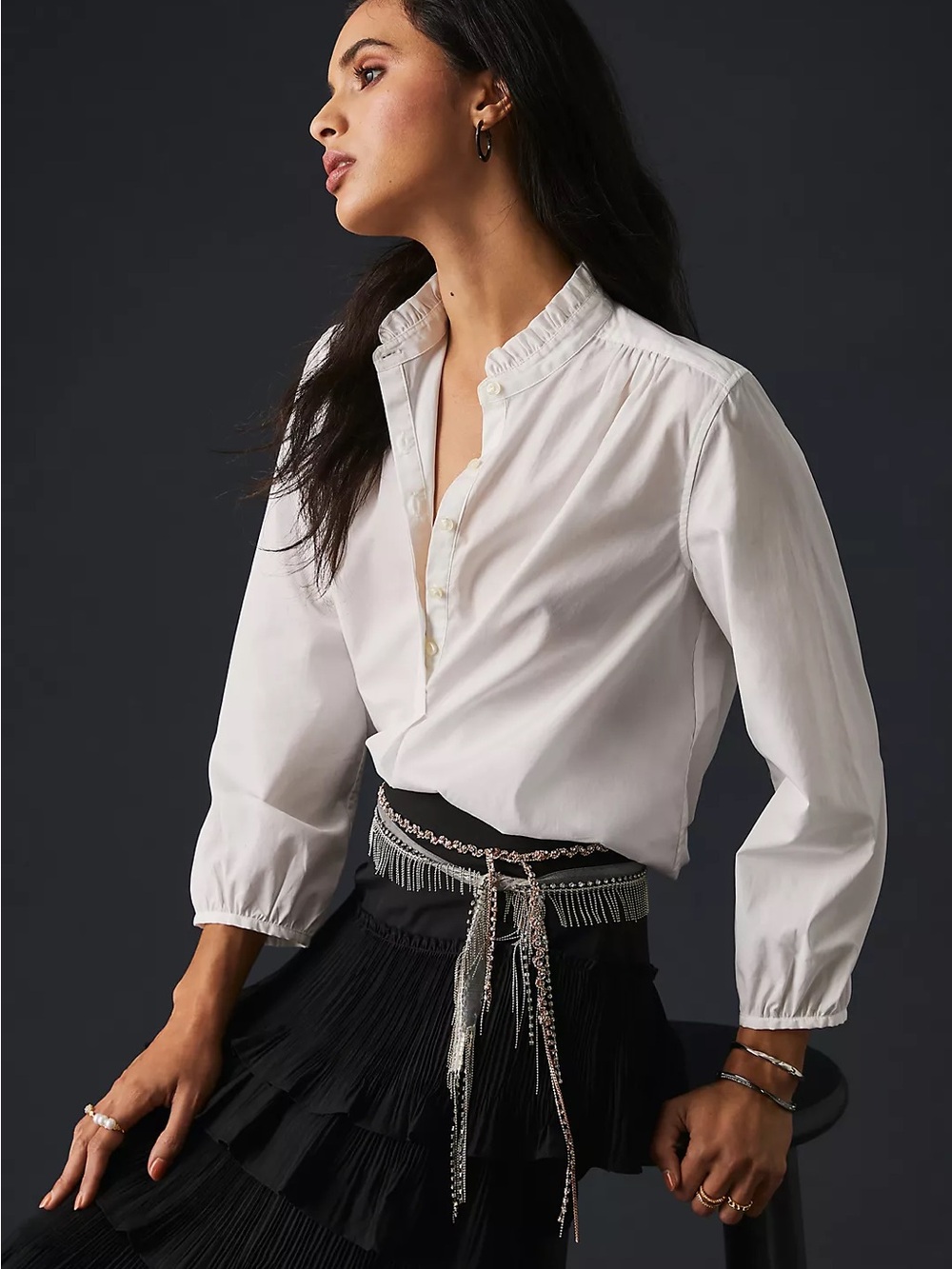 Birds of Paradis by Trovata Sara B Henley Shirt size S